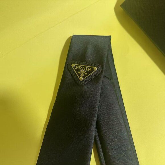 Prada Black Satin Tie - Picture 2 of 6